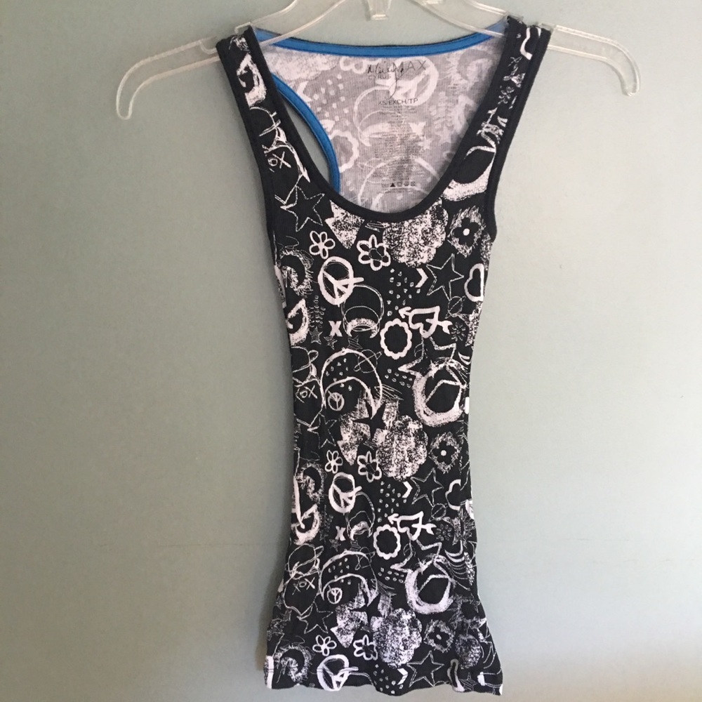 Miley Cyrus x Max Azria graphic ribbed tank top